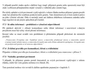 Pravidla publicity Erasmus+ — prohlášení o vyloučení odpovědnosti