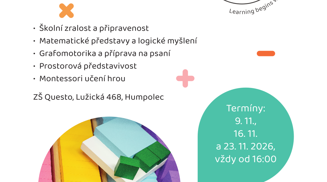 Montessori dílničky pro předškoláky - Mateřská škola a Základní škola Questo