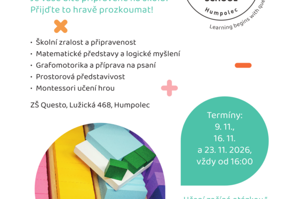 Montessori dílničky pro předškoláky - Mateřská škola a Základní škola Questo